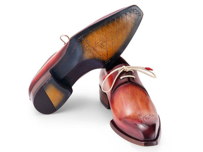 Paul Parkman Goodyear Welted Derby Shoes Reddish Brown (ID468R21)