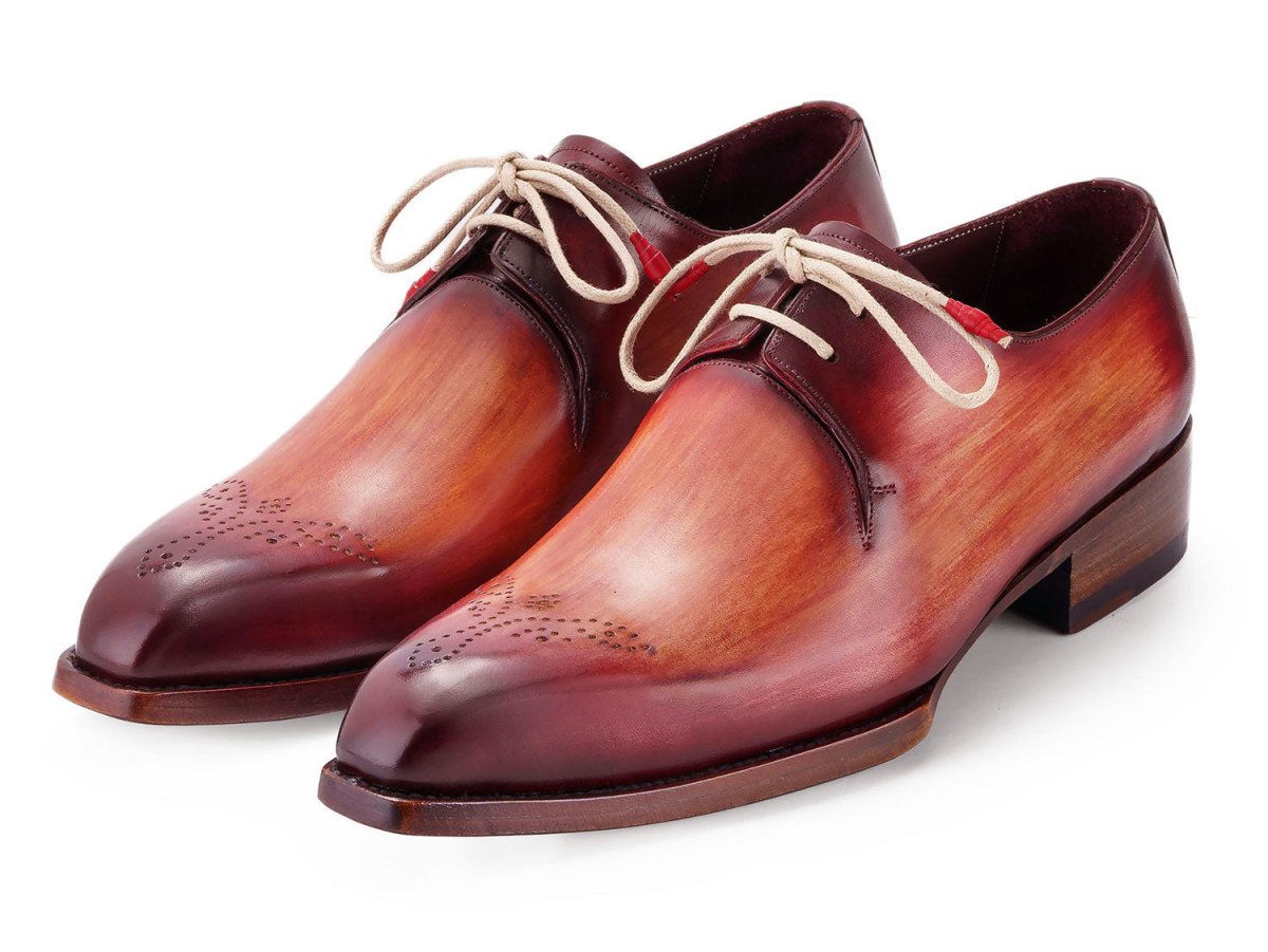 Paul Parkman Goodyear Welted Derby Shoes Reddish Brown (ID468R21)