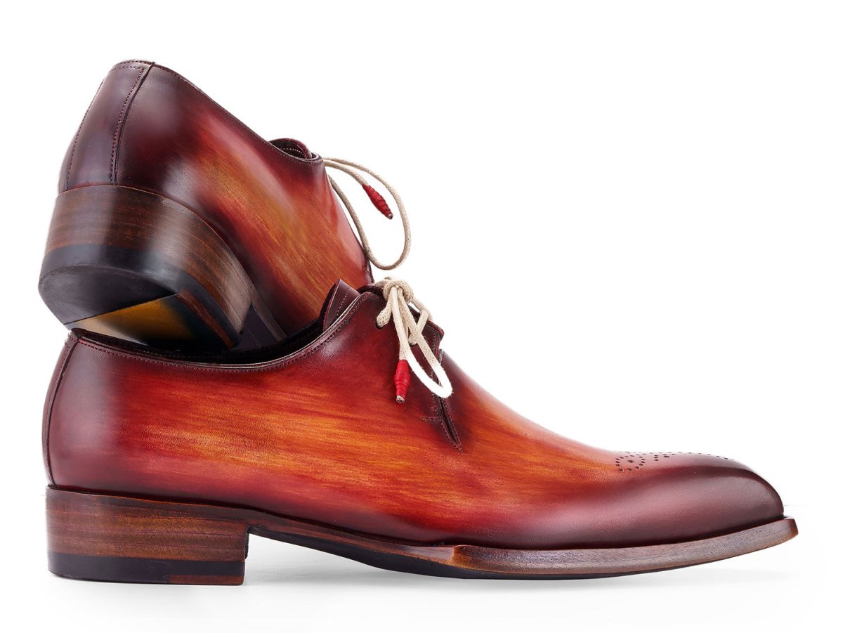 Paul Parkman Goodyear Welted Derby Shoes Reddish Brown (ID468R21)
