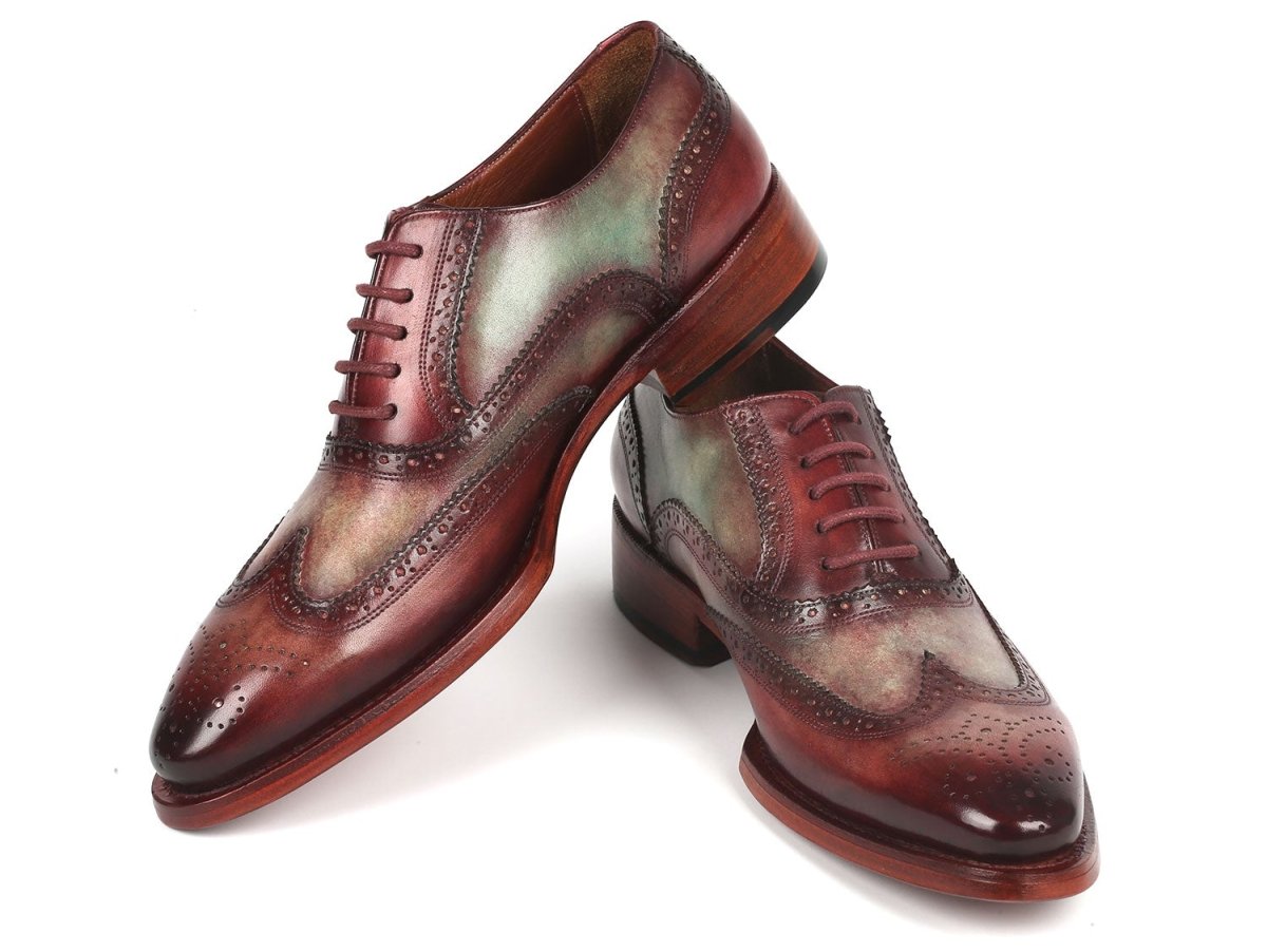 Paul Parkman Goodyear Welted Men's Two Tone Wingtip Oxfords (IDPP22GB62)