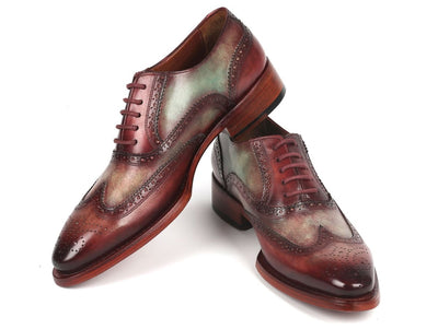 Paul Parkman Goodyear Welted Men's Two Tone Wingtip Oxfords (IDPP22GB62)