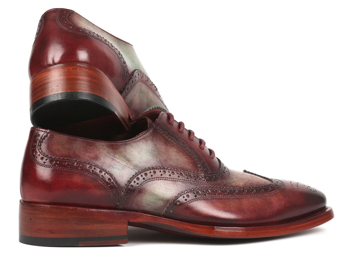 Paul Parkman Goodyear Welted Men's Two Tone Wingtip Oxfords (IDPP22GB62)