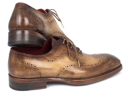 Paul Parkman Goodyear Welted Men's Wingtip Oxfords Antique Olive (ID87OLV54)