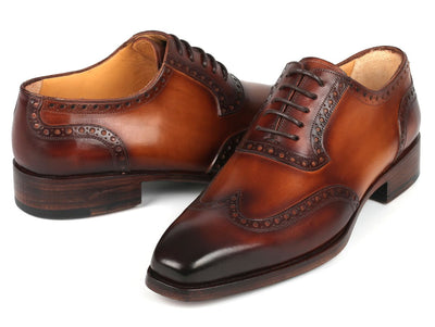 Paul Parkman Goodyear Welted Men's Wingtip Oxfords Brown (ID6819 BRW)