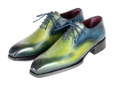 Paul Parkman Goodyear Welted nched Oxfords Blue and Green (ID5364 GBL)
