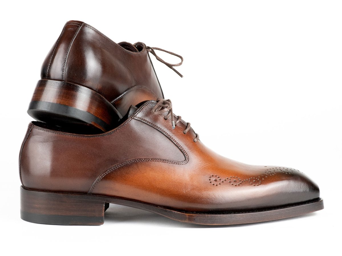 Paul Parkman Goodyear Welted nched Oxfords Brown and Camel (ID5364 BRC)