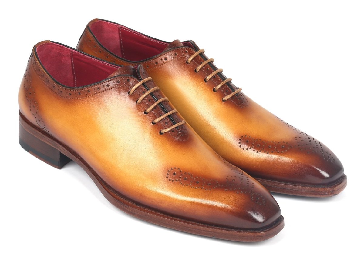 Paul Parkman Goodyear Welted nched Oxfords Camel (ID7614 CML)