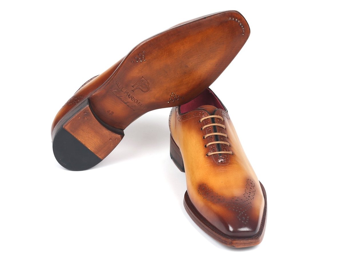 Paul Parkman Goodyear Welted nched Oxfords Camel (ID7614 CML)