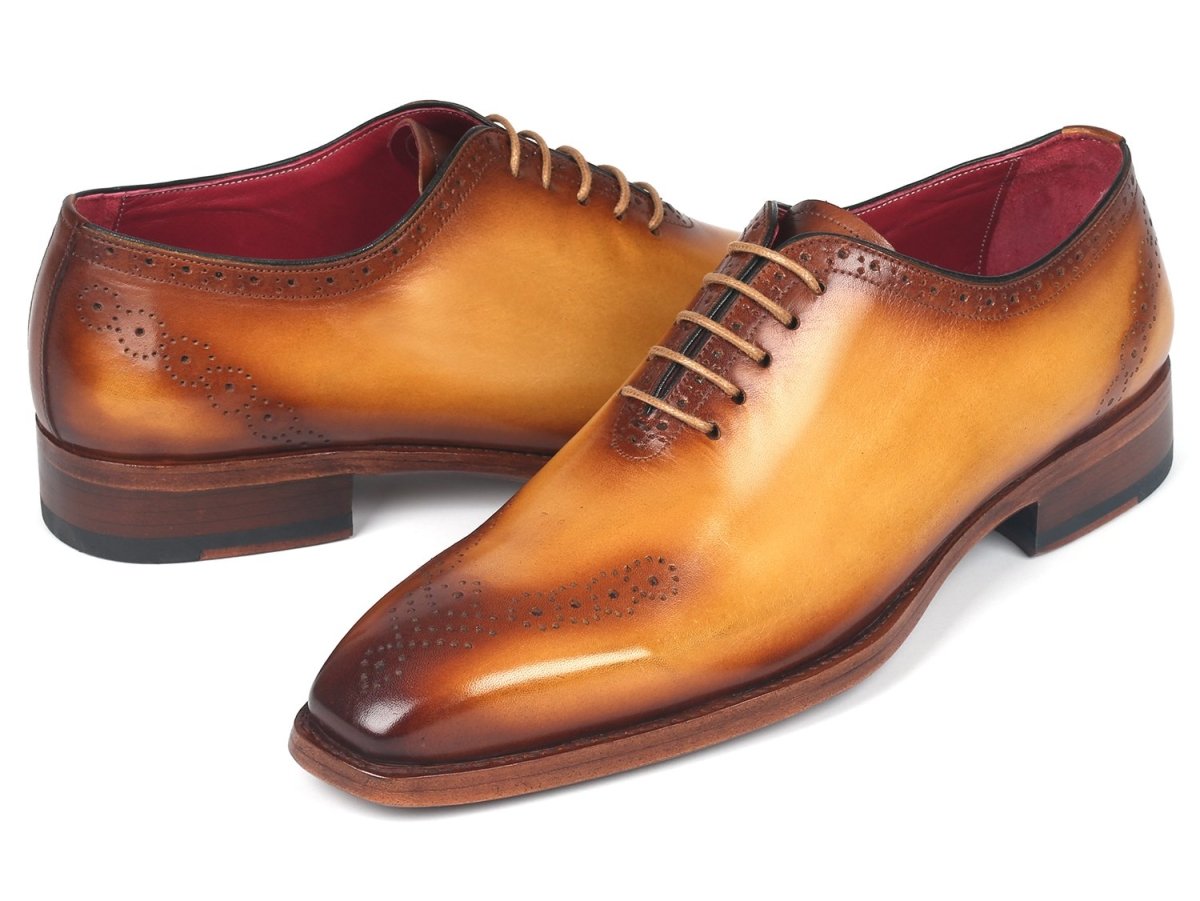 Paul Parkman Goodyear Welted nched Oxfords Camel (ID7614 CML)