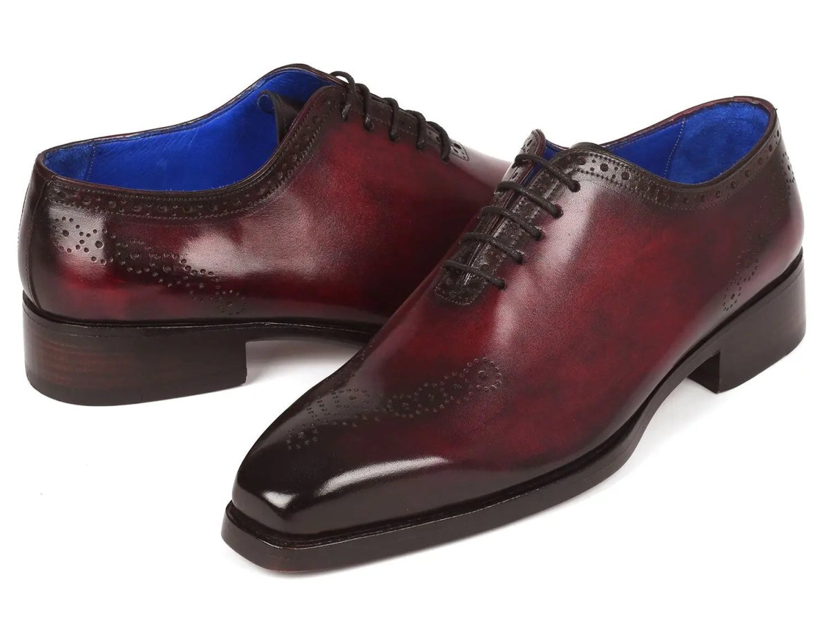 Paul Parkman Goodyear Welted nched Oxfords in Bordeaux