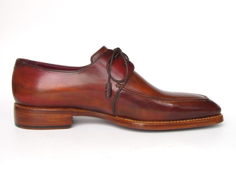 Paul Parkman Goodyear Welted Square Toe Apron Derby Shoes Brown (ID322A7)