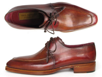 Paul Parkman Goodyear Welted Square Toe Apron Derby Shoes Brown (ID322A7)