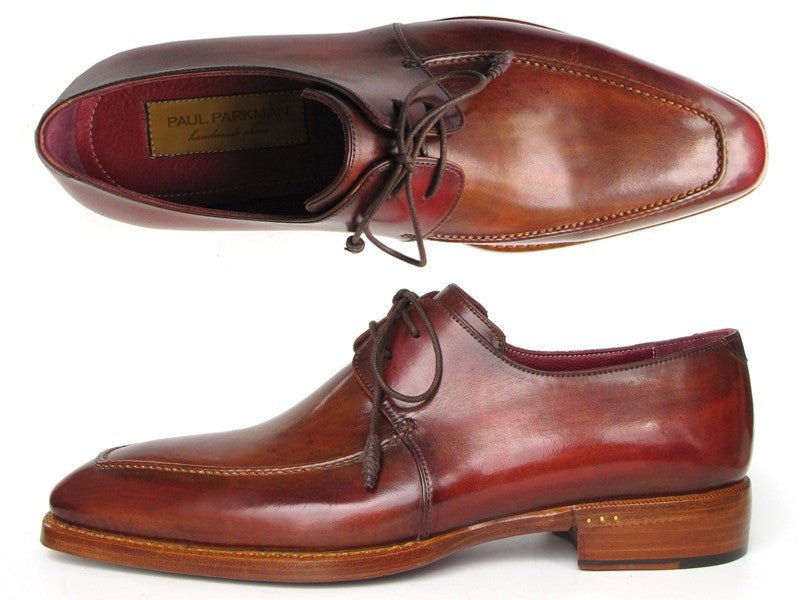 Paul Parkman Goodyear Welted Square Toe Apron Derby Shoes Brown (ID322A7)
