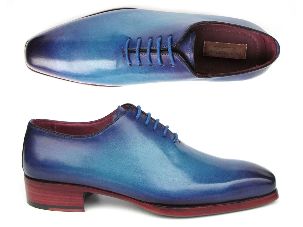 Paul Parkman Goodyear Welted Wholecut Oxfords Blue and Turquoise
