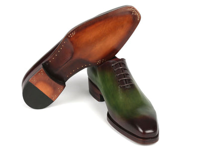 Paul Parkman Goodyear Welted Wholecut Oxfords Green and Bordeaux (ID044GBD)