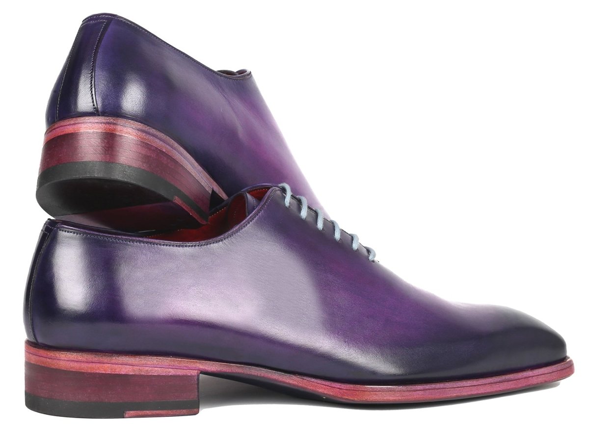 Paul Parkman Goodyear Welted Wholecut Oxfords Purple Hand Painted (ID044PRP)