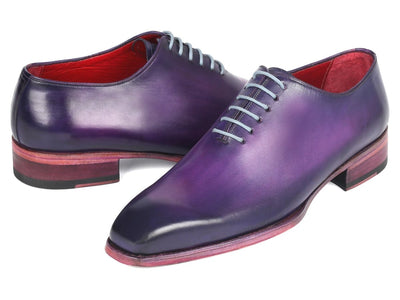 Paul Parkman Goodyear Welted Wholecut Oxfords Purple Hand Painted (ID044PRP)