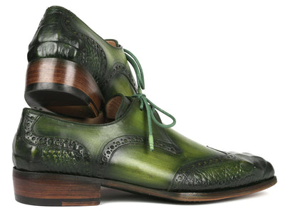 Paul Parkman Goodyear Welted Wingtip Derby Shoes Green (ID584 GRN)