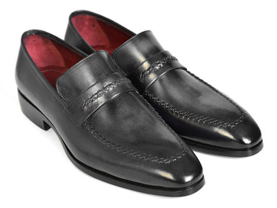 Paul Parkman Gray and Black Men's Loafers (ID068 - GRAY)