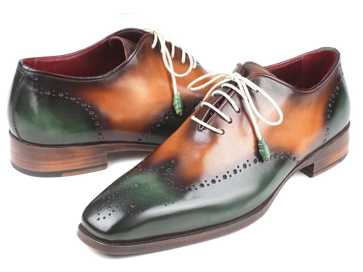 Paul Parkman Green and Camel Wingtip Oxfords (ID097GV22)