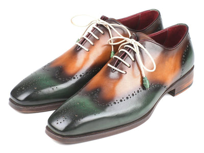 Paul Parkman Green and Camel Wingtip Oxfords (ID097GV22)