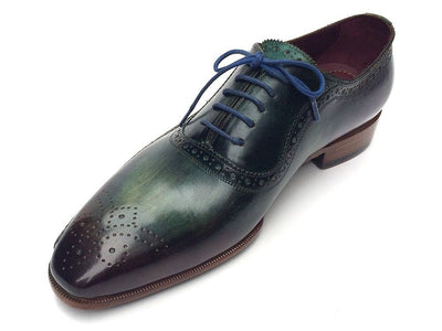 Paul Parkman Green and Purple Handmade Oxfords (IDOPK215C)