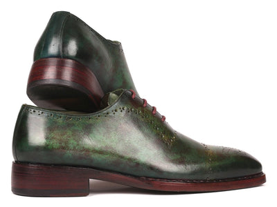 Paul Parkman Green Marble Patina Goodyear Welted Oxfords (ID56GRN37)