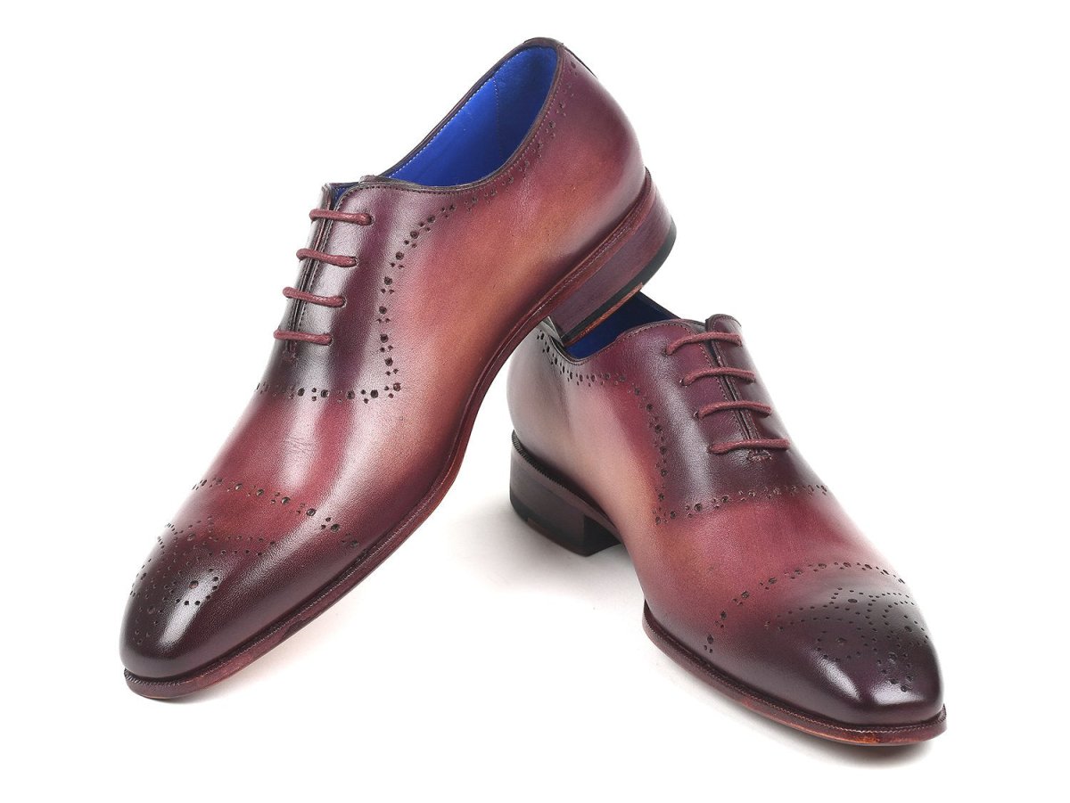 Paul Parkman Hand Painted Classic Brogues in Burgundy