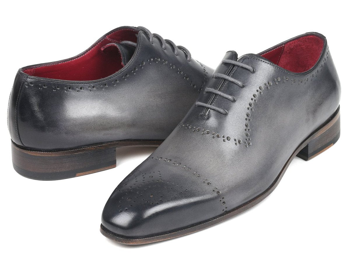 Paul Parkman Hand Painted Classic Brogues in Grey