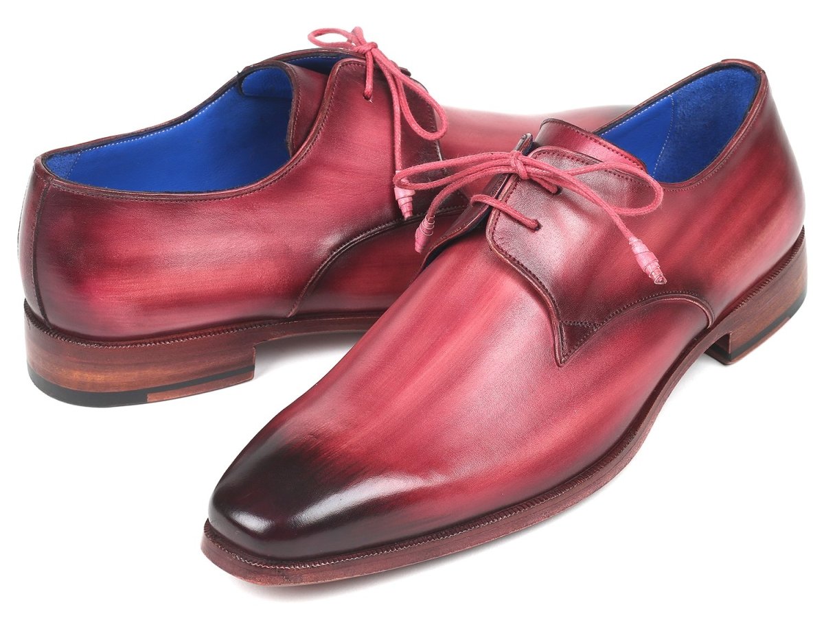 Paul Parkman Hand Painted Derby Shoes in Pink and Purple