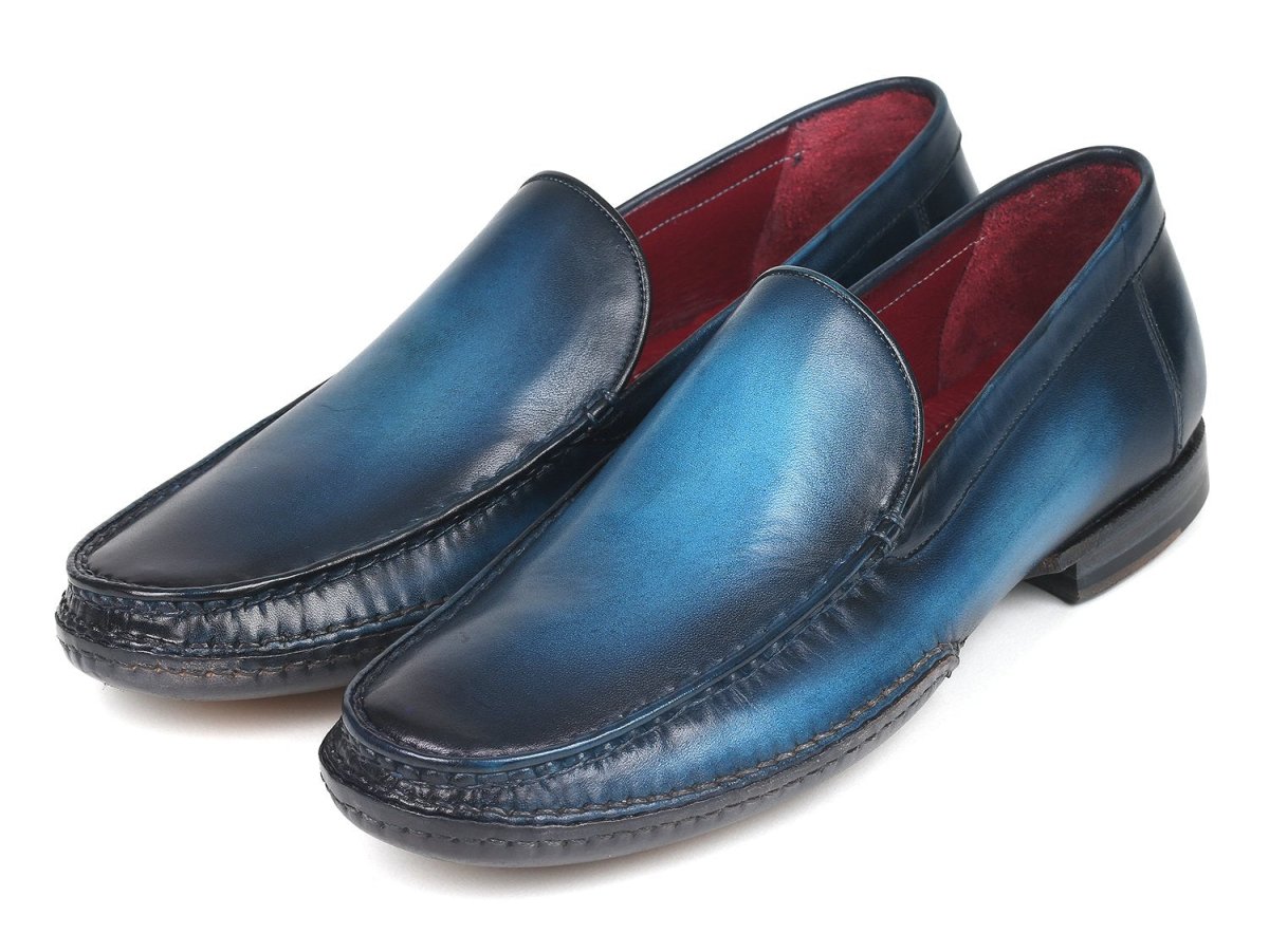 Paul Parkman Hand Sewn Moccasins in Blue
