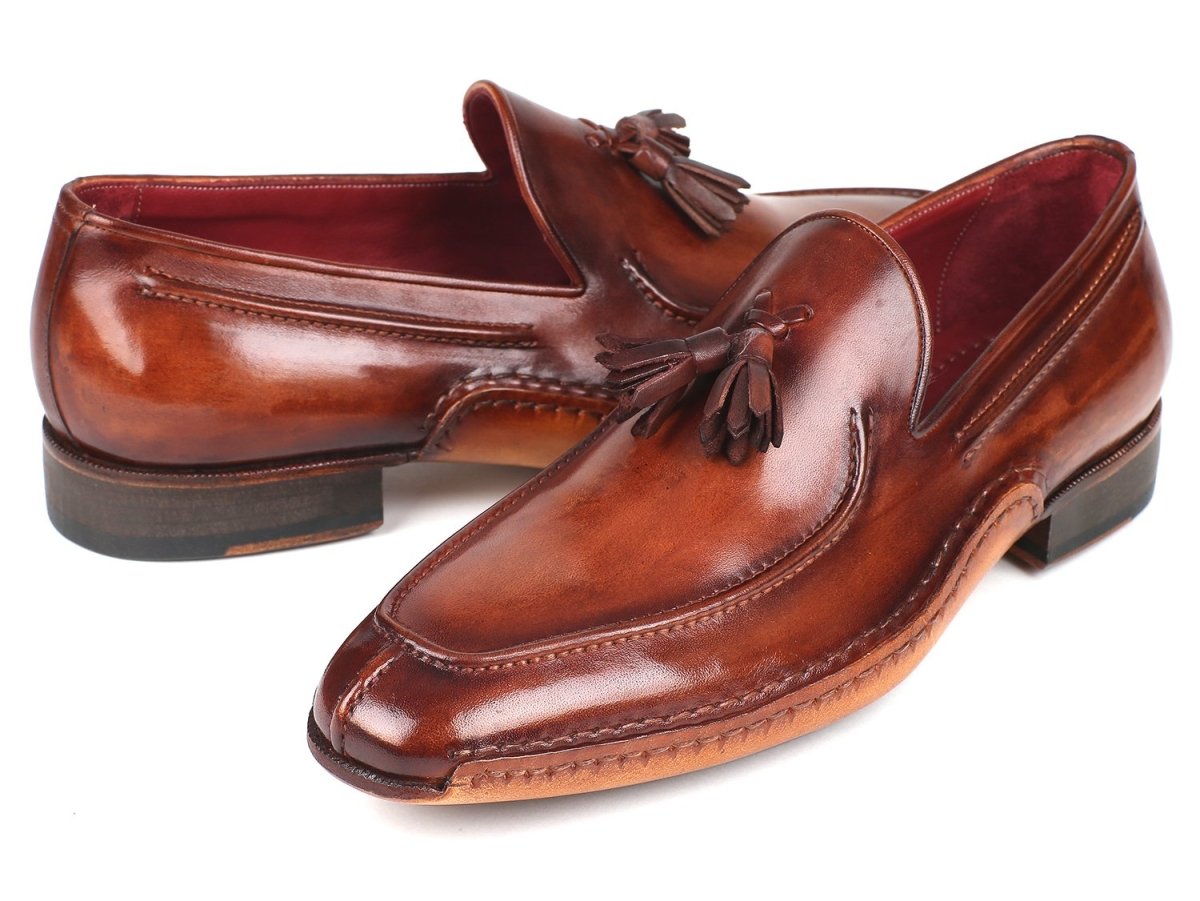 Paul Parkman Hand - Sewn Tassel Loafers Brown (ID082 - BRW)