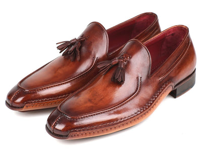 Paul Parkman Hand - Sewn Tassel Loafers Brown (ID082 - BRW)