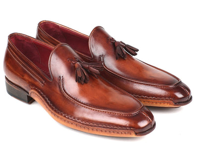 Paul Parkman Hand - Sewn Tassel Loafers Brown (ID082 - BRW)