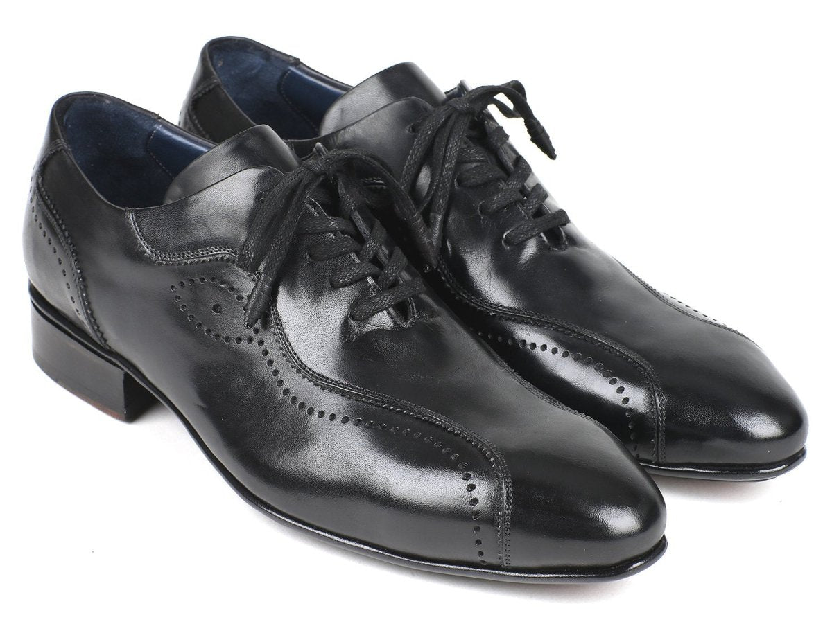 Paul Parkman Handmade Lace - Up Casual Shoes For Men Black (ID84654 - BLK)