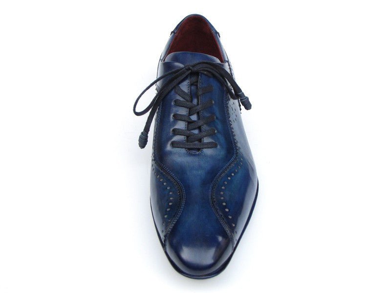 Paul Parkman Handmade Lace - Up Casual Shoes For Men Blue (ID84654 - BLU)
