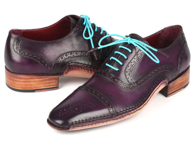 Paul Parkman Handsewn Captoe Oxfords Purple (ID5032 PRP)