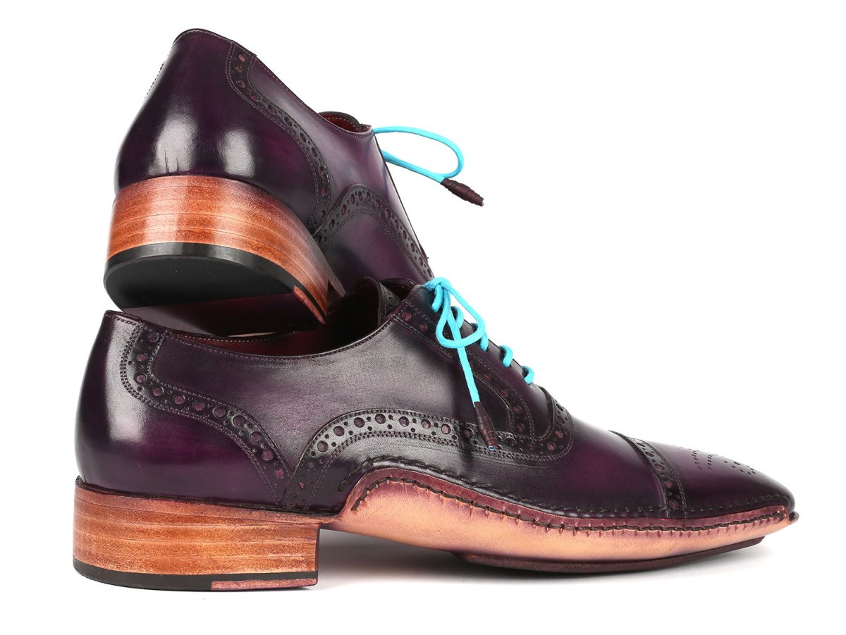 Paul Parkman Handsewn Captoe Oxfords Purple (ID5032 PRP)