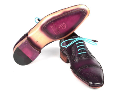 Paul Parkman Handsewn Captoe Oxfords Purple (ID5032 PRP)