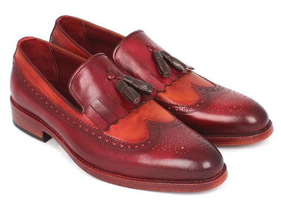 Paul Parkman Kiltie Tassel Loafer Tobacco and Bordeaux (IDKT64CB)
