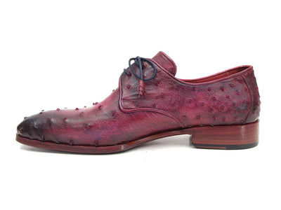 Paul Parkman Lilac Genuine Ostrich Derby Shoes (ID66CC44)