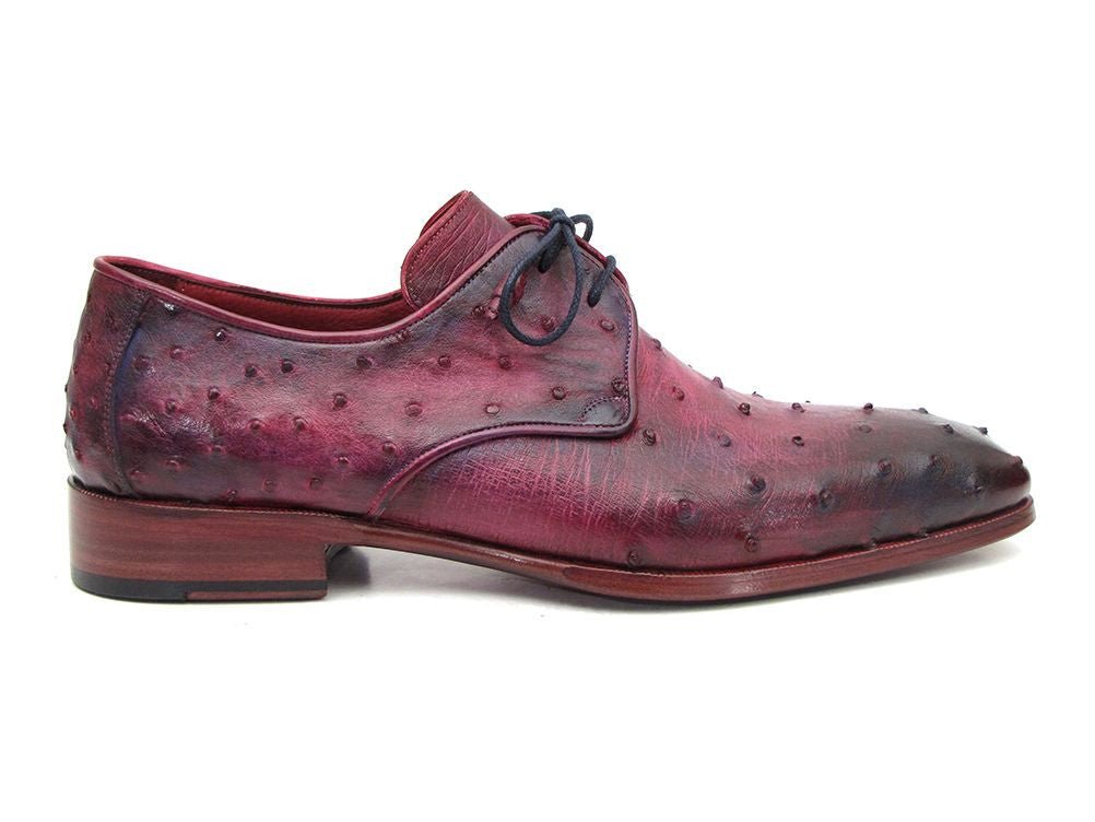 Paul Parkman Lilac Genuine Ostrich Derby Shoes (ID66CC44)