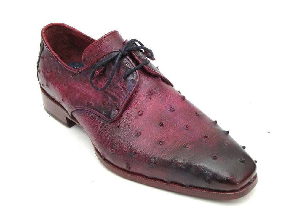 Paul Parkman Lilac Genuine Ostrich Derby Shoes (ID66CC44)