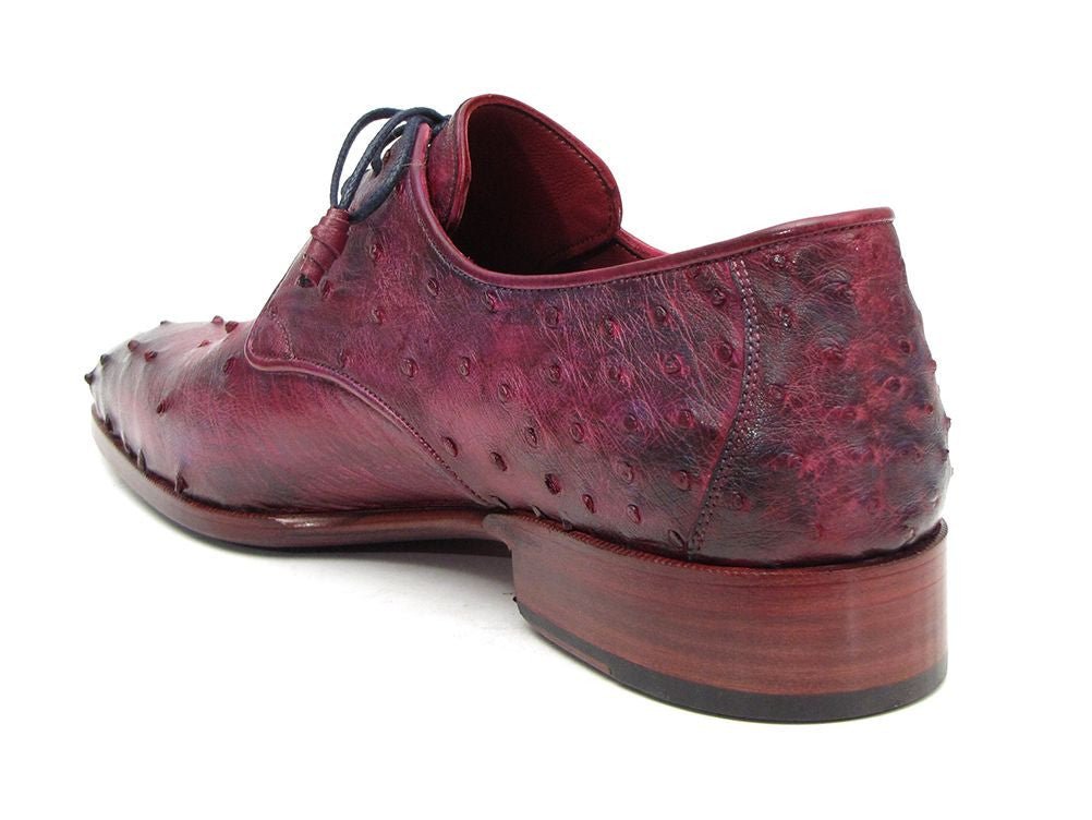 Paul Parkman Lilac Genuine Ostrich Derby Shoes (ID66CC44)
