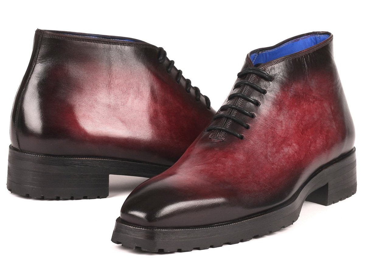 Paul Parkman Men's Ankle Boots Bordeaux Burnished (ID791BRD13)