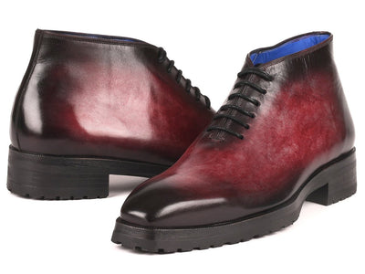 Paul Parkman Men's Ankle Boots Bordeaux Burnished (ID791BRD13)