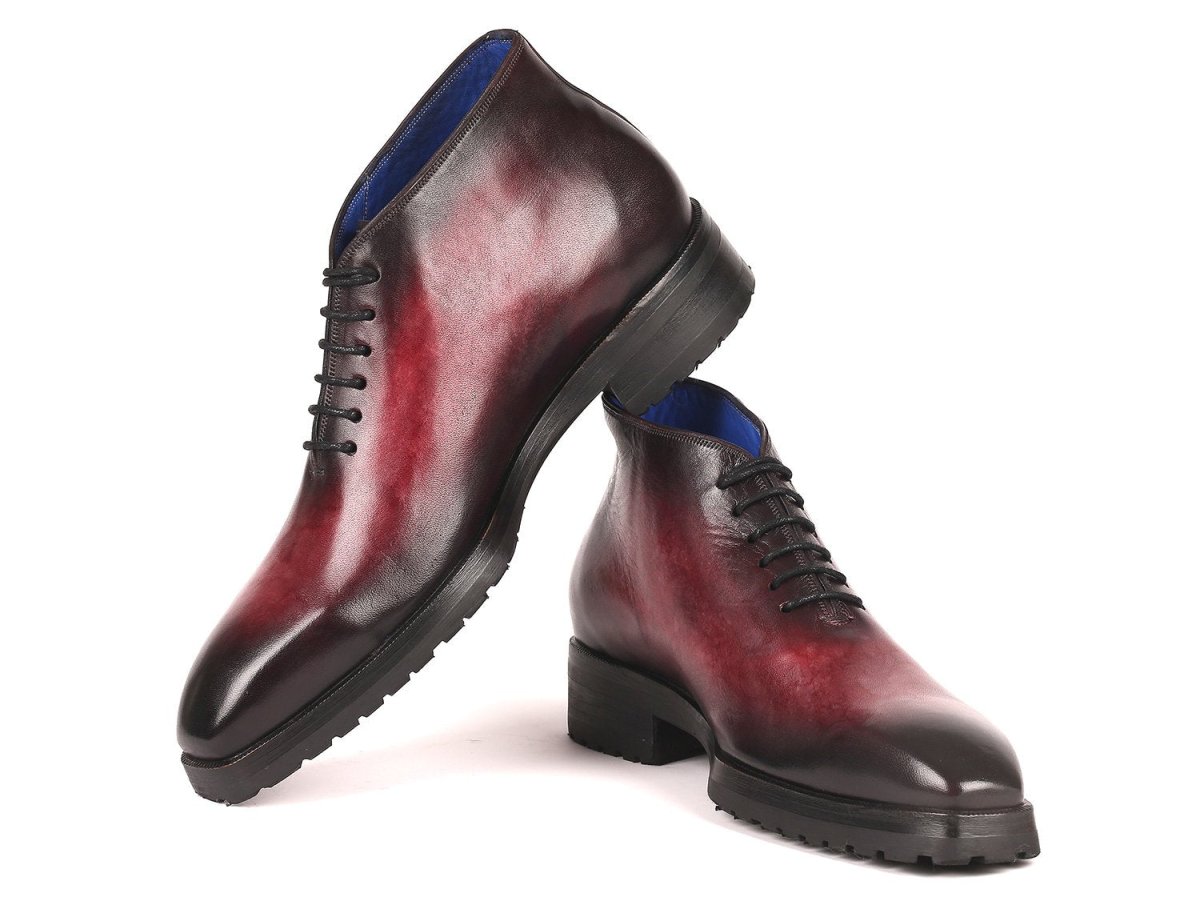 Paul Parkman Men's Ankle Boots Bordeaux Burnished (ID791BRD13)