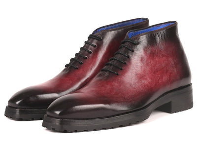 Paul Parkman Men's Ankle Boots Bordeaux Burnished (ID791BRD13)