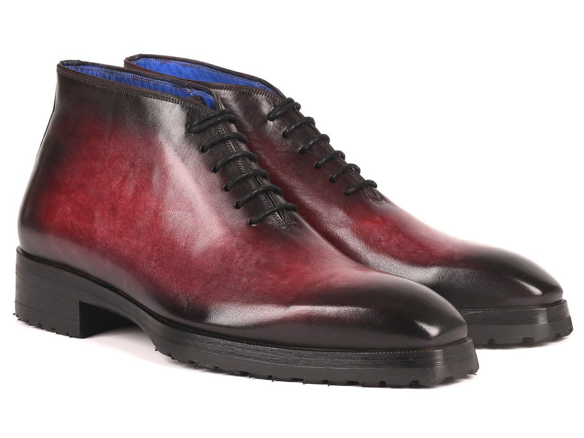 Paul Parkman Men's Ankle Boots Bordeaux Burnished (ID791BRD13)