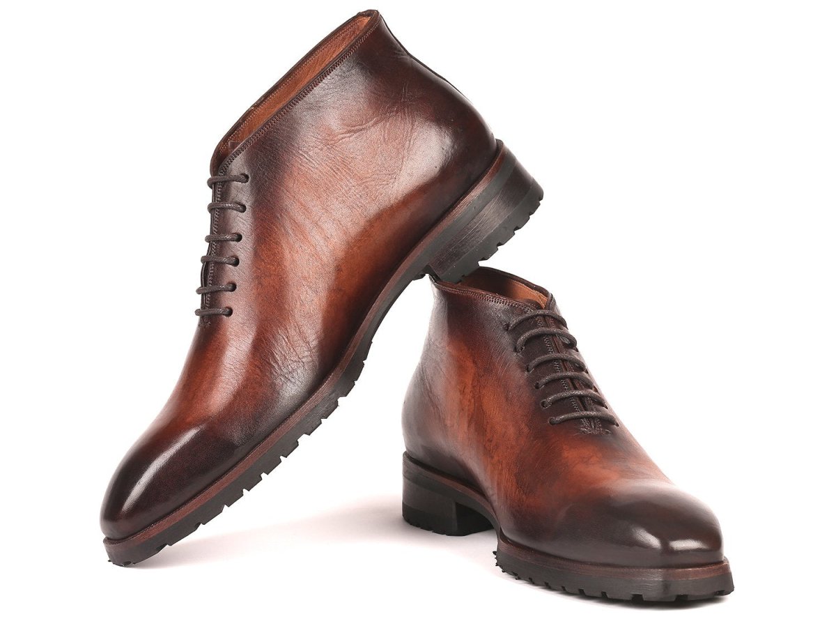 Paul Parkman Men's Ankle Boots Brown Burnished (ID791BRW24)